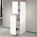 Apothekerschrank mit 2 Gewürzschubladen für moderne Küche 30x60x164,5 Trym 