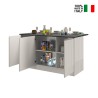 Kücheninsel 3 Türen für moderne Küche 155x90x90cm mit Tisch Deaton Eigenschaften