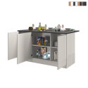 Kücheninsel 3 Türen für moderne Küche 155x90x90cm mit Tisch Deaton Verkauf