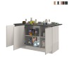 Kücheninsel 3 Türen für moderne Küche 155x90x90cm mit Tisch Deaton Verkauf