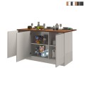 Kücheninsel 3 Türen für moderne Küche 155x90x90cm mit Tisch Deaton Aktion