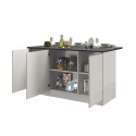 Kücheninsel 3 Türen für moderne Küche 155x90x90cm mit Tisch Deaton Kauf