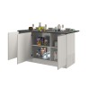 Kücheninsel 3 Türen für moderne Küche 155x90x90cm mit Tisch Deaton Kauf