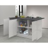 Kücheninsel 3 Türen für moderne Küche 155x90x90cm mit Tisch Deaton 