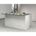 Kücheninsel 3 Türen für moderne Küche 155x90x90cm mit Tisch Deaton 