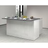 Kücheninsel 3 Türen für moderne Küche 155x90x90cm mit Tisch Deaton 