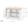 Kücheninsel 3 Türen für moderne Küche 155x90x90cm mit Tisch Deaton 