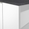 Kücheninsel 3 Türen für moderne Küche 155x90x90cm mit Tisch Deaton 
