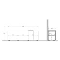 Moderner TV-Schrank mit 3 Türen in Grau Holz 181x44x86cm Suite Kauf