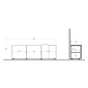 Moderner TV-Schrank mit 3 Türen in Grau Holz 181x44x86cm Suite Kauf