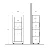 Wohnzimmer-Vitrine Holz Weiß mit 2 Glastüren Nina WB Basic Lagerbestand