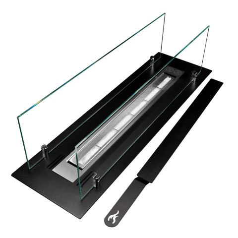 Moderner Tischkamin mit Bioethanol und Glas Athos Aktion