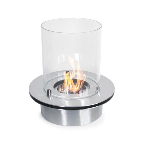 Runder Bioethanol-Kaminbrenner aus Edelstahl mit Glas Round Aktion
