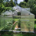 Sanus L Garten Gewächshaus aus Polycarbonat und Aluminium 220x360-430-500x205h  Eigenschaften