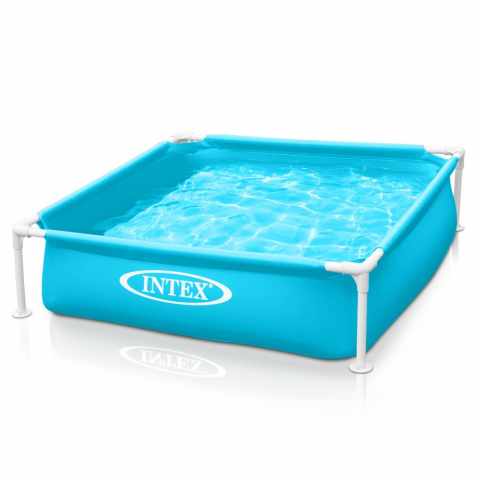 Intex 57173 Mini Frame Quadratischer Pool für Hunde und Kinder
