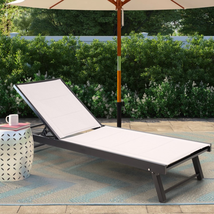 Stock 4 Gartenliegen Poolliegen Aluminium Räder Rimini
