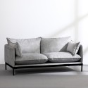 Modernes 2-Sitzer Sofa in grauem Polsterstoff Bonn Angebot