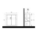 Willy Badezimmerschrank 2-türig, weiß glänzend, 70x35x78 cm Angebot