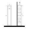 Mobiler Säulenschrank Badezimmer 1 Tür glänzend weiß Telma Angebot