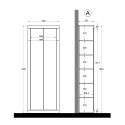 Zweitüriger Schrank, vielseitig verwendbar, Hochglanz-Weiß, 70x35x188cm Jude Sales