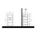 Kommode Cherie mit 4 Schubladen, 42x35x78 cm, für Schlafzimmer oder Bad Sales