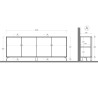 Moderner Design Buffetschrank Orival mit 4 Türen für Küche und Wohnzimmer, 205x40cm Kauf
