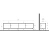 Moderner TV-Schrank Halton mit 4 Türen, 205x48x40cm, Wohnzimmermöbel Kosten
