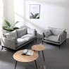Satz 2-Sitzer-Sofa und Sessel in grauem Stoff im modernen Stil Hannover Verkauf