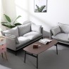 Satz 2-Sitzer-Sofa und Sessel in grauem Stoff im modernen Stil Hannover Rabatte