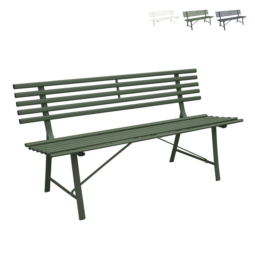 3-Sitzer klassische Eisen Gartenbank 150x57x76cm Iven Verkauf