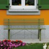 3-Sitzer klassische Eisen Gartenbank 150x57x76cm Iven Sales
