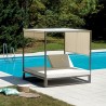 Überdachung Sonnenliege für Außen Garten Schwimmbad 195x195cm Cabana Angebot