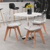 transparenter Stuhl mit Kissen in skandinavischem Design Goblet caurs 