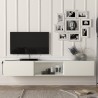Modernes Design TV-Hängeschrank 180cm 2 Türen 1 offenes Fach Hilary Lagerbestand