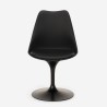 Set Tisch rund 120cm schwarz 4 Stühle im Tulpenstil transparent Almat+ Preis