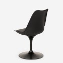 Set Tisch schwarze Tulipan runde 80cm 2 transparente Haki Stühle Modell