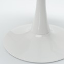 Set 4 weiße transparente Stühle Tulpenholz runder Tisch 120cm Meis+ 