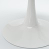 Set 4 weiße transparente Stühle Tulpenholz runder Tisch 120cm Meis+ 