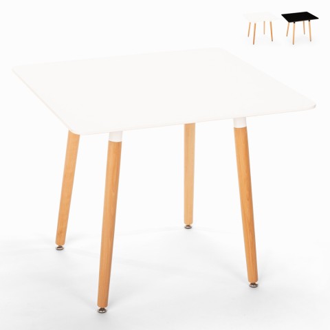 Skandinavisches Design quadratischer Tisch Küche Esszimmer Holz 80x80cm Wooden Aktion