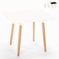 Skandinavisches Design quadratischer Tisch Küche Esszimmer Holz 80x80cm Wooden Aktion