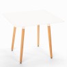 Skandinavisches Design quadratischer Tisch Küche Esszimmer Holz 80x80cm Wooden Katalog