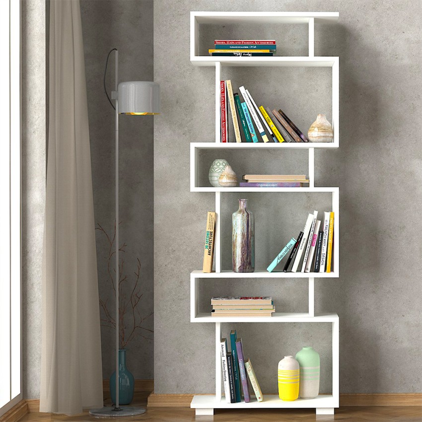  Block Modernes Wand-Bücherregal mit 6 offenen Regalen 60x20x163cm 