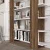 Wohnzimmer Bücherregal weiß Holz Nussbaum 5 Regale 120x20x120cm Pool Angebot