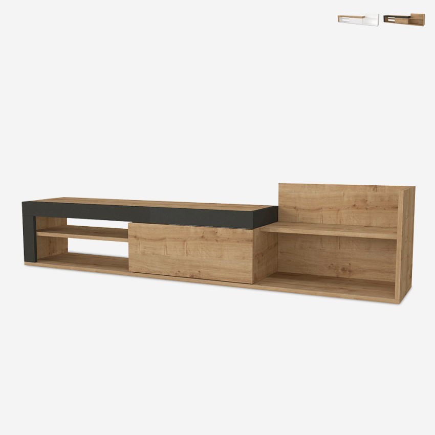Modernes Design Hängeschrank TV 1 Tür und Regal 180x32x42cm Trella Verkauf Modernes Design Hängeschrank TV 1 Tür und Regal 180x32x42cm Trella Verkauf