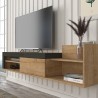 Modernes Design Hängeschrank TV 1 Tür und Regal 180x32x42cm Trella 