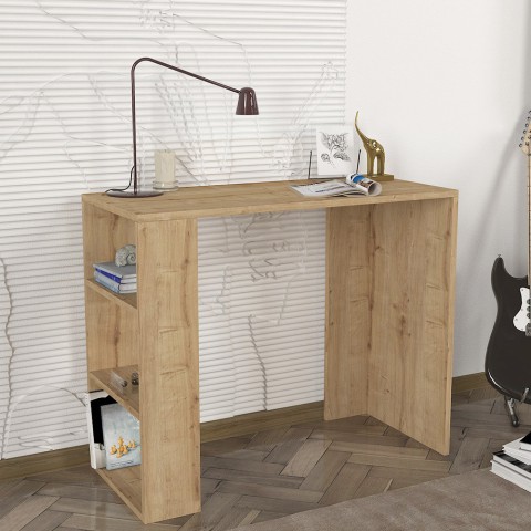 Büro Schreibtisch 3 Regale 90x40x74cm modernes Holz Netenya Aktion