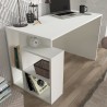 Moderner weißer Schreibtisch fürs Büro oder zum Lernen mit Regalen 120x60x74cm Labran Katalog