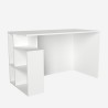 Moderner weißer Schreibtisch fürs Büro oder zum Lernen mit Regalen 120x60x74cm Labran Verkauf