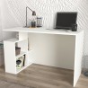 Moderner weißer Schreibtisch fürs Büro oder zum Lernen mit Regalen 120x60x74cm Labran Rabatte
