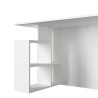 Moderner weißer Schreibtisch fürs Büro oder zum Lernen mit Regalen 120x60x74cm Labran Sales